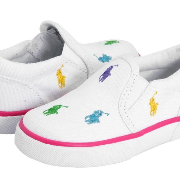 Polo Ralph Lauren Girl Bal Harbour Repeat White/Multi Canvas Size 10M - Picture 2 of 7